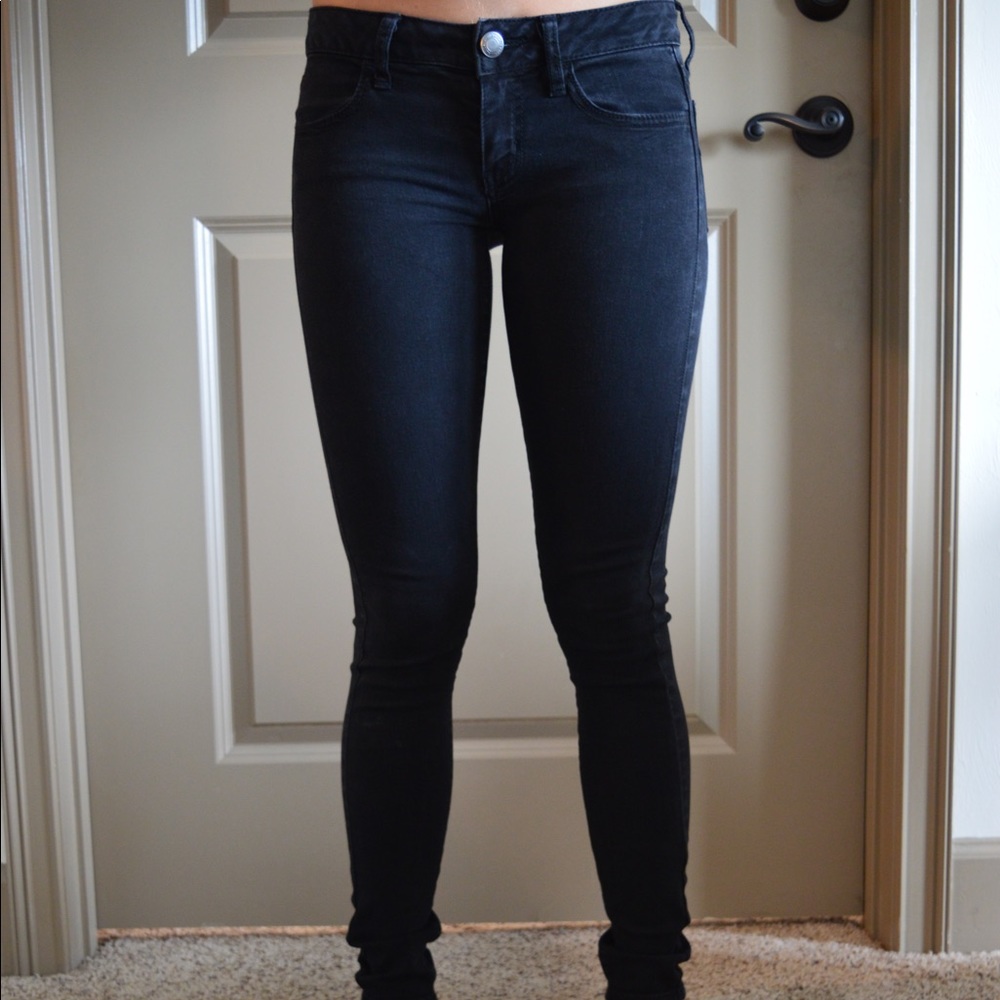 Black jean leggings